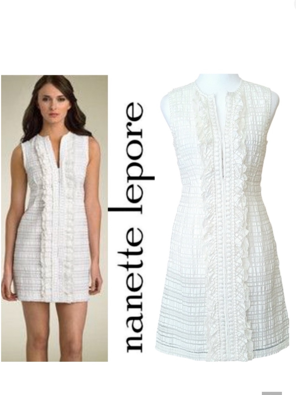 Nanette Lepore Alice ivory Sleeveless  dress Size‎ 4 - Picture 2 of 16